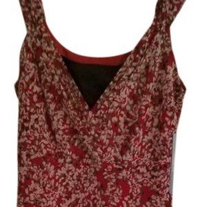 Nine West La Belle Epoque Lined Top. Deep Red with
